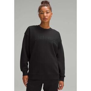 Lululemon Women Sweatshirt Perfectly Oversized Crew Fleece Logo